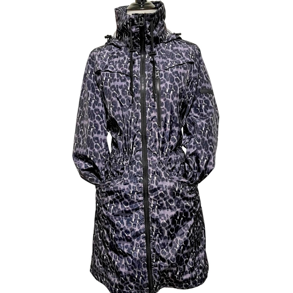 Lucky Brand Premium Performance Leopard Print Rain Jacket S